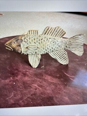 Decorative Ceramic Fish Figurine - wood
